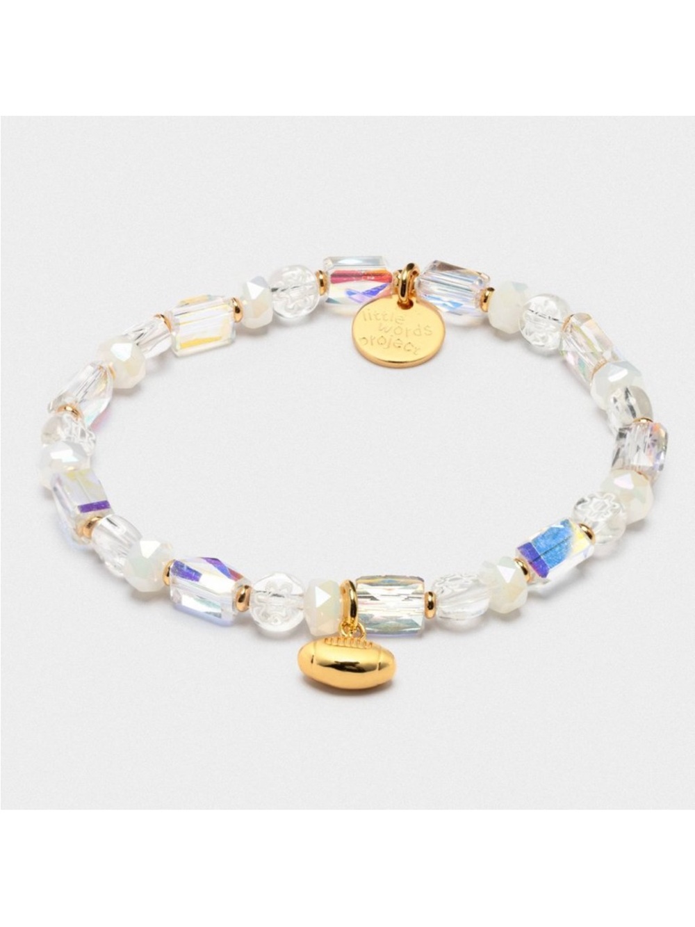 Little Words Project Football Charm Bracelet
